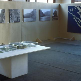 Desno u jugozapadnom uglu fotografije lokaliteta - Paklenica, Zrmanja, Zeleni hrast, karta zaštićenih objekata u završnici, a u sredini maketa - biljke tvorci života