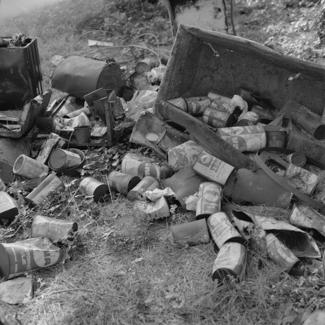 Smeće pored puta od raskrižja - od Nina za Borik